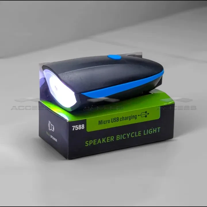Bike LED Headlight with Horn 2in1 USB Rechargeable Waterproof Bicycle Light