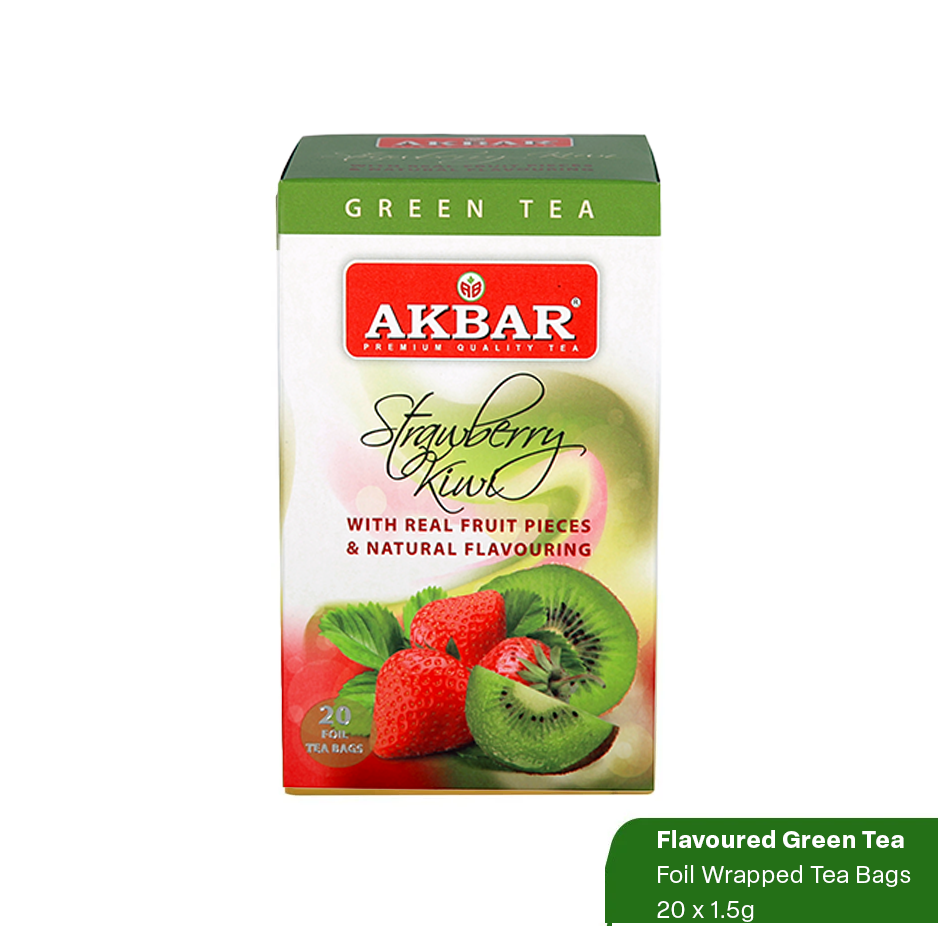 Akbar Strawberry Kiwi – Flavoured Green Tea