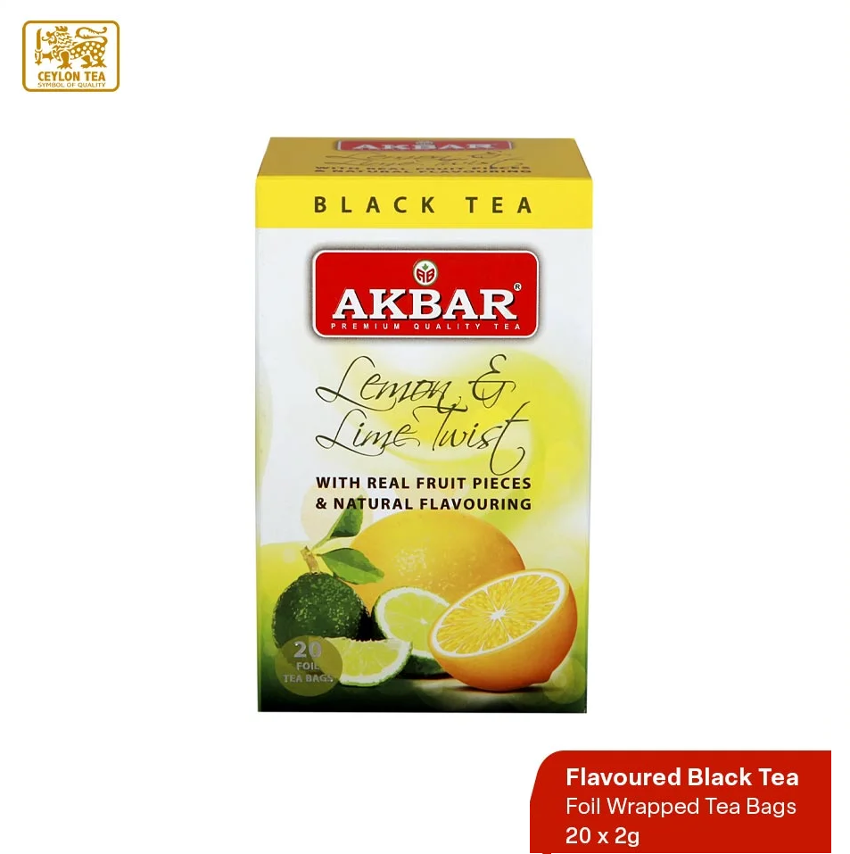 Akbar Lemon & Lime Twist – Flavoured Black Tea