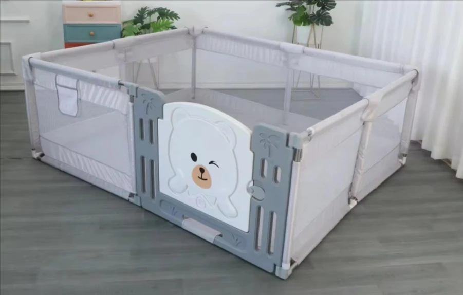 6 panel Play Pen with Gate, Baby And Toddler Indoor Outdoor Baby Playpen With Extra Size,  6.5ft* 6ft* 2ft