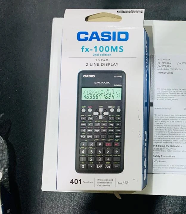 Casio fx-991ms 2nd edition 2 line display scientific calculator