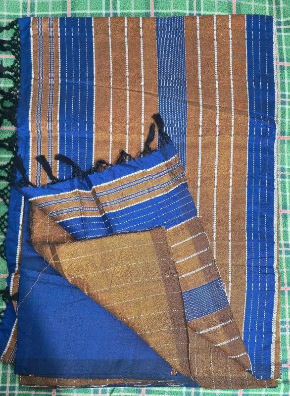 two tone Design Puni Handloom Saree- Code 206