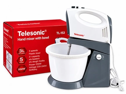Telesonic Had Mixer With Bowl - TL-1588WB