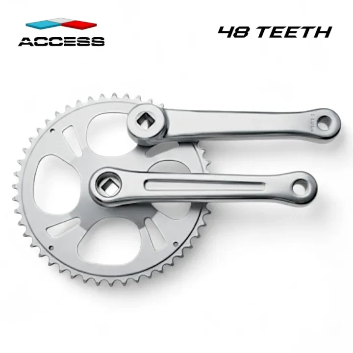 ACCESS 48T Bicycle Crankset – Nut Type Chain Wheel | Metal Single-Speed Crank