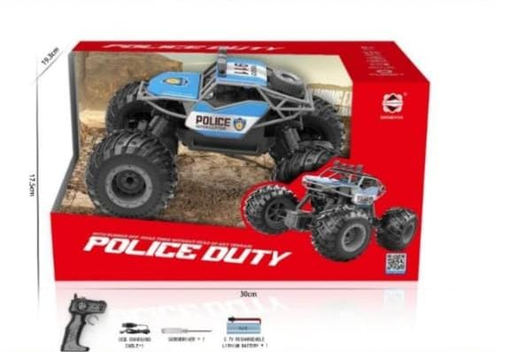 Police Duty Off Road RC , 4Channel 2.4GHz Remote Control truck with off road tires LED Lights