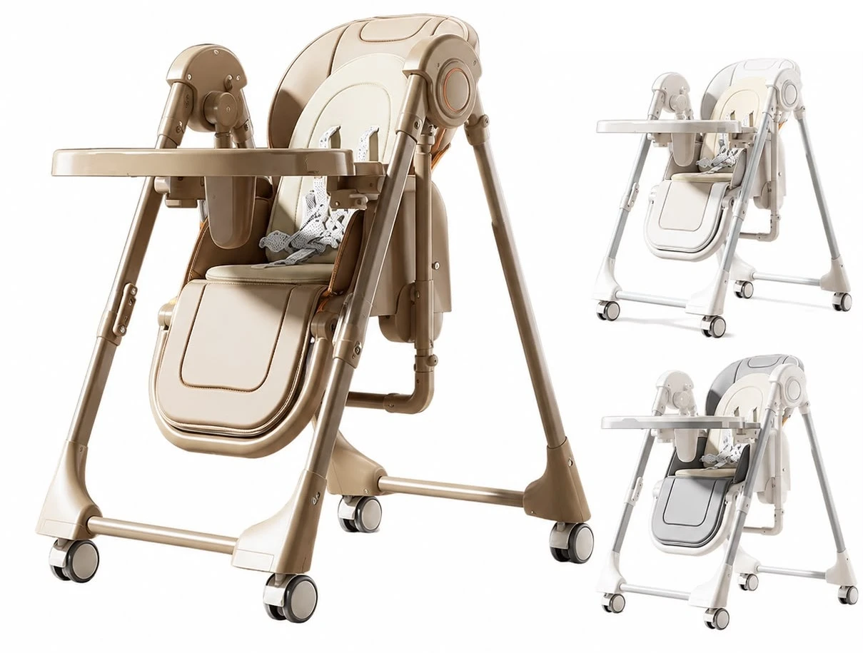 Luxury Multi-functional and Reclinable Baby Feeding Chair high chair with Swing -818