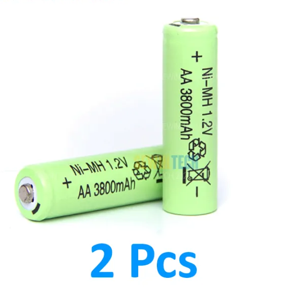 2Pcs/4pcs Rechargeable Battery AA  1.2V Ni-MH 3800mAh