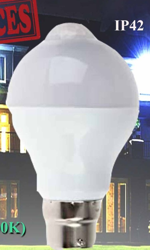 IP42 7w Gold Star Auto ON/OFF Motion Sensor LED Light Bulb