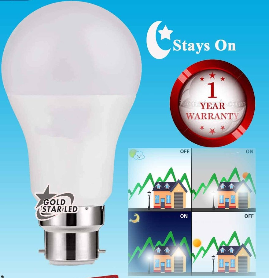 9w Gold Star Auto ON/OFF Night Sensor LED Light Bulb