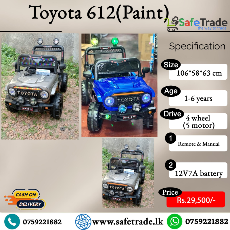 Buy Toyota 612 Kids Ride on Jeep 4WD- 5 motors (Paint)