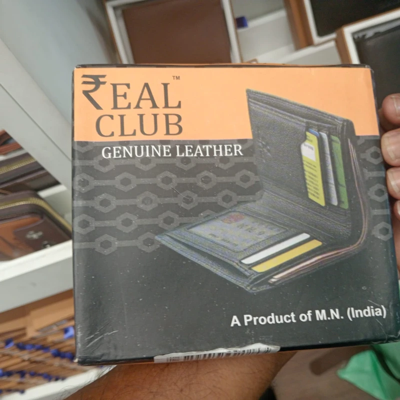 REAL CLUB Genuine Leather Purse Wallet
