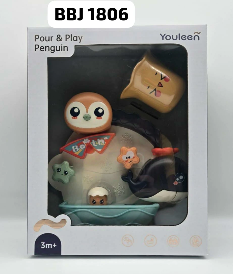 pour and play penguin bath toys 3months+