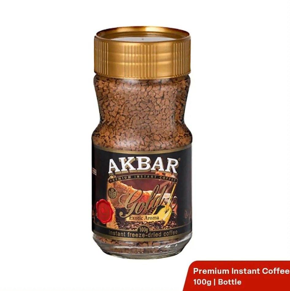 Akbar Gold Instant Coffee – 100g Bottle