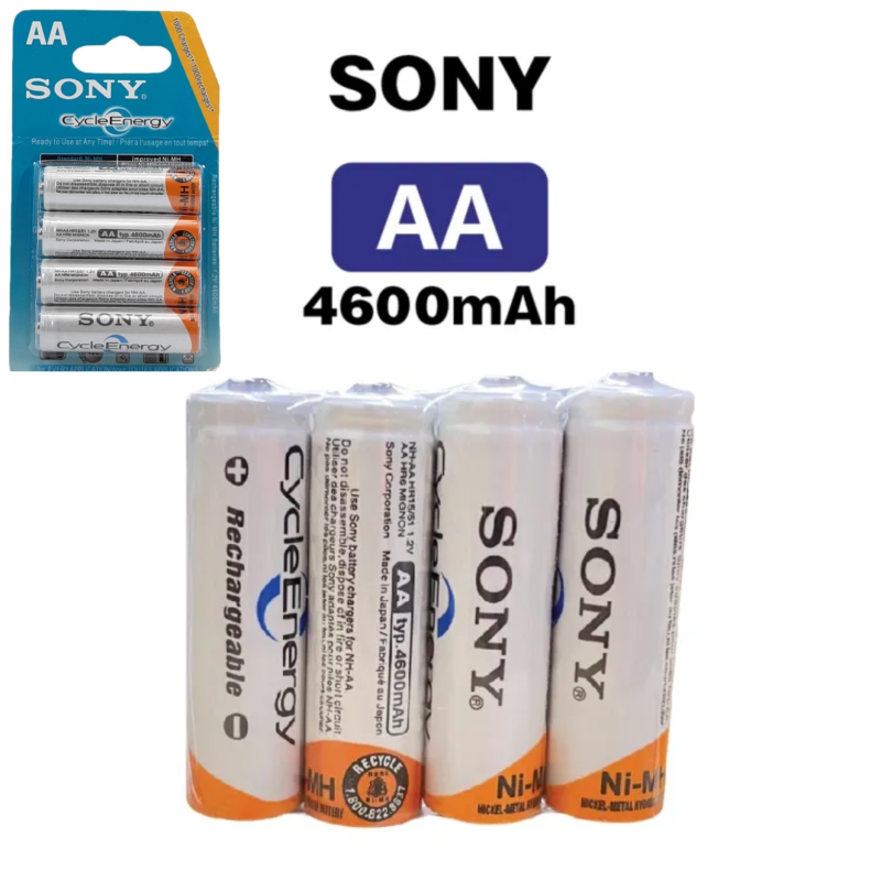 4PCS Rechargeable Battery AA  1.2V Ni-MH 4600mAh
