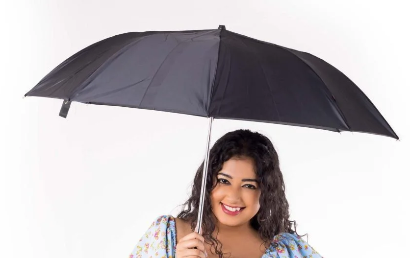 Bellflower Ladies Black Umbrella – 3 Fold