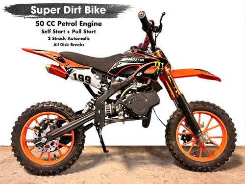 Kids Ride On Dirt Bike 49cc , Cheap Dirt Bike for Kids - 2-Stroke Off-Road self start Motorcycle