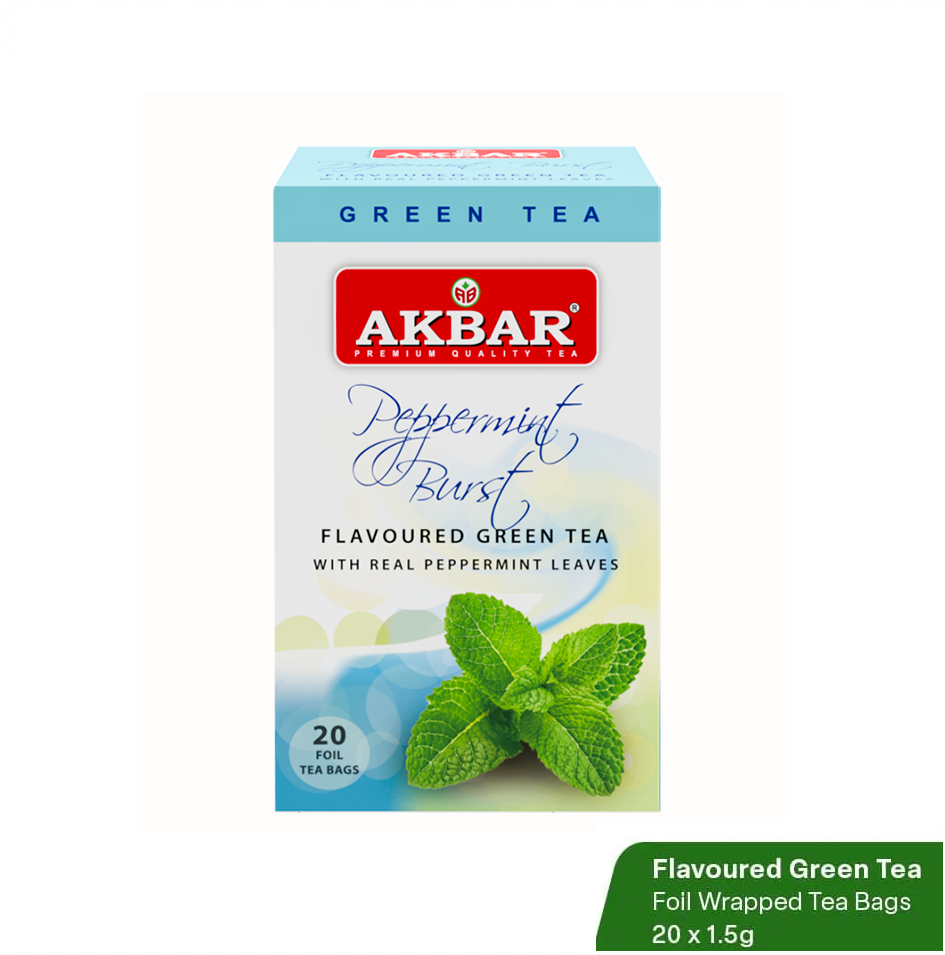 Akbar Peppermint Burst – Flavoured Green Tea