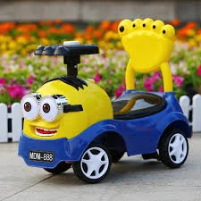Kids Push Minions Tolo car with music and lights