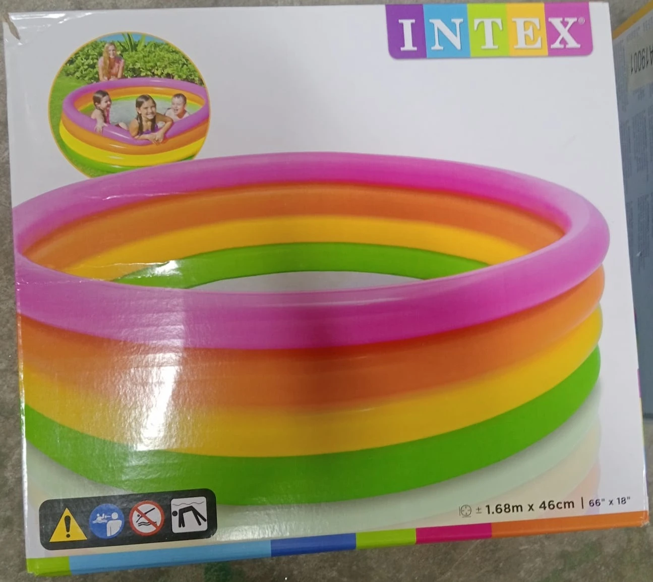 Intex Sunset Glow Pool Kiddie Pool 66"*18"