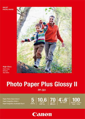 CANON PHOTO PAPER PLUS GLOSSY II - 4X6 -100 SHEETS