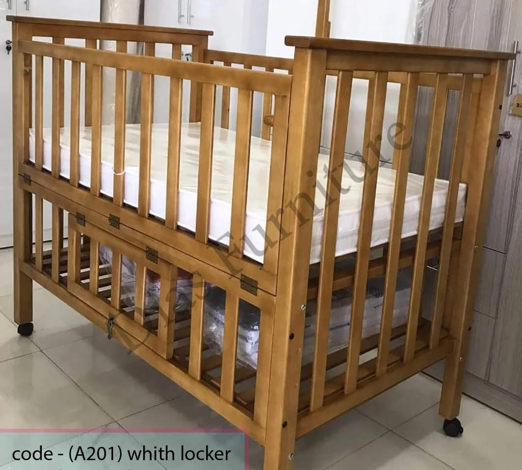 Baby cot A-201 With Locker Room( 52*30)