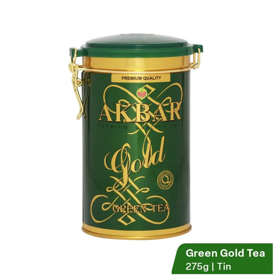 Akbar Green Gold Tea – 275g Tin