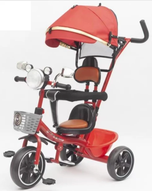 parent handle tricycle with music and lights 75